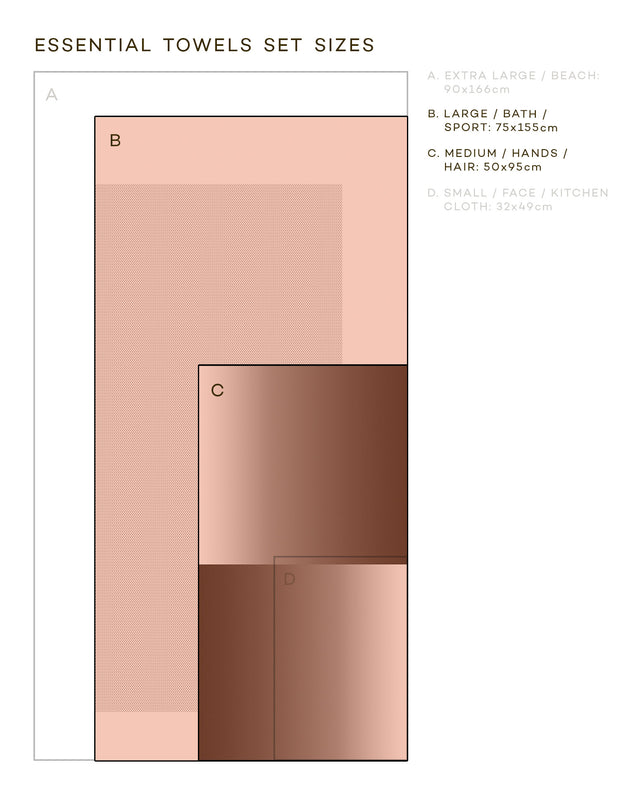 Essential Towel Set: Calm&Basic Brown