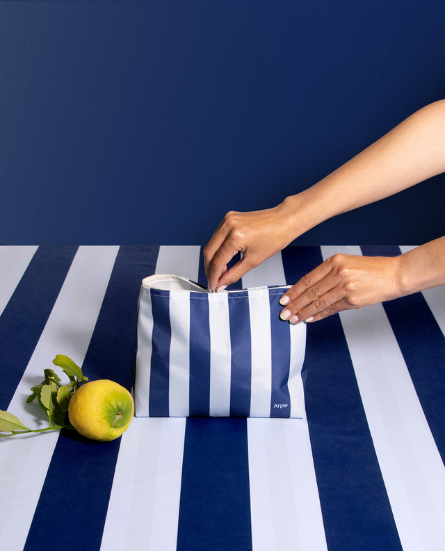 Necesser L Resistent a l'Aigua Deep Blue Stripes