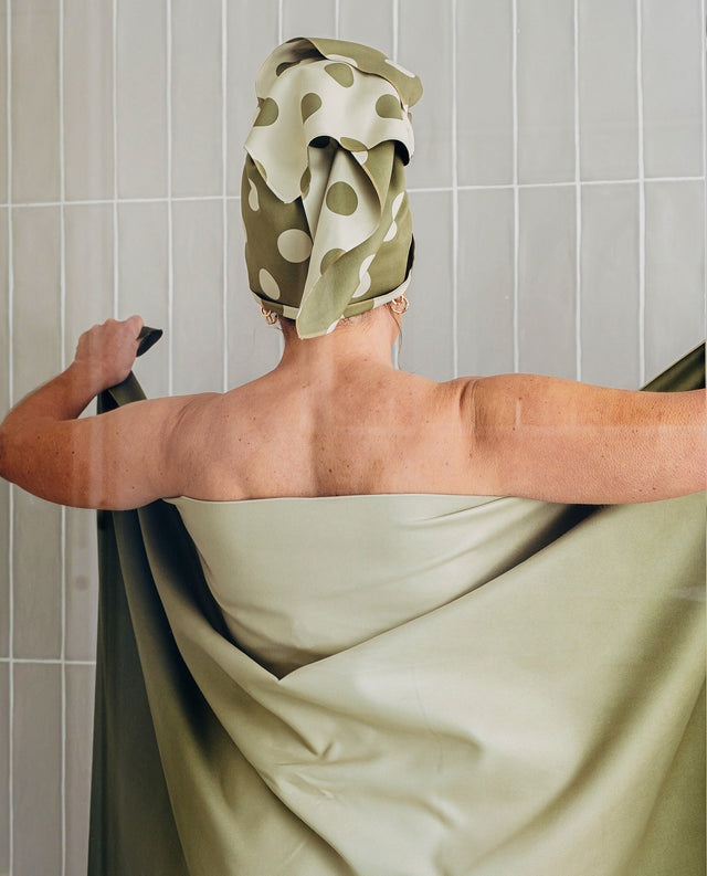 Essential Towel Set: Dots&Calm Green