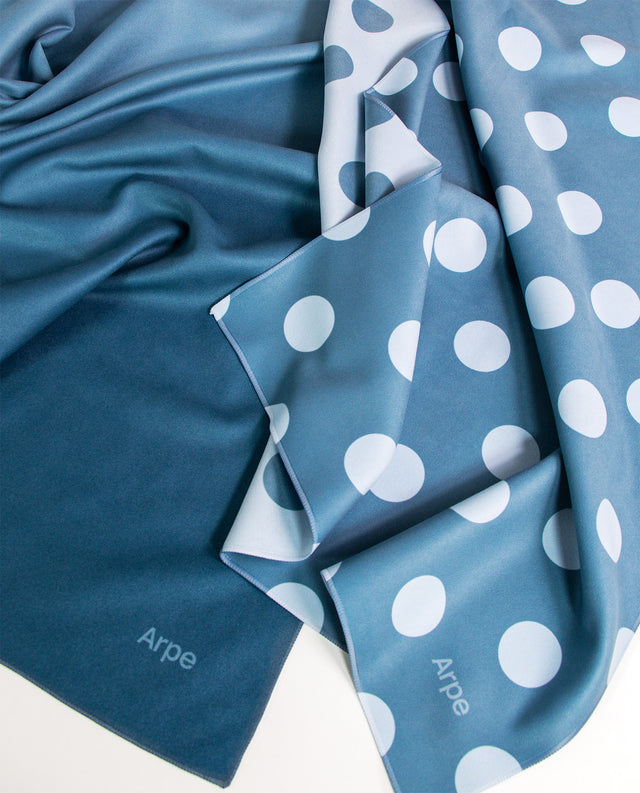 Essential Towel Set: Dots&Calm Blue
