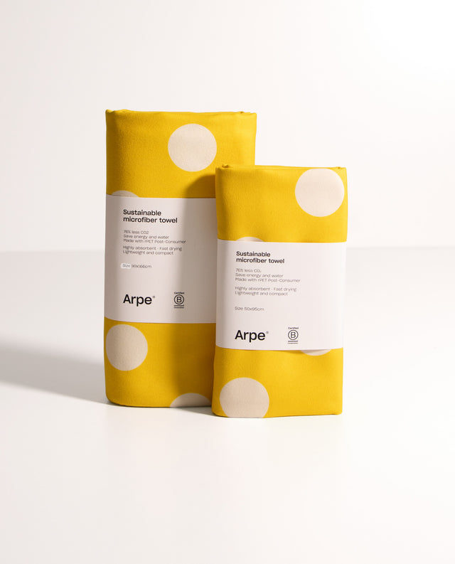 Towels Dots Lemon Yellow