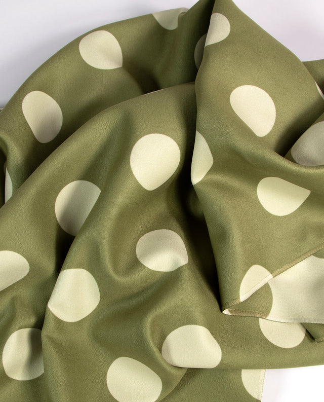 Arpe Circular Olive Green Soft Dots Collection: Microfiber Towels