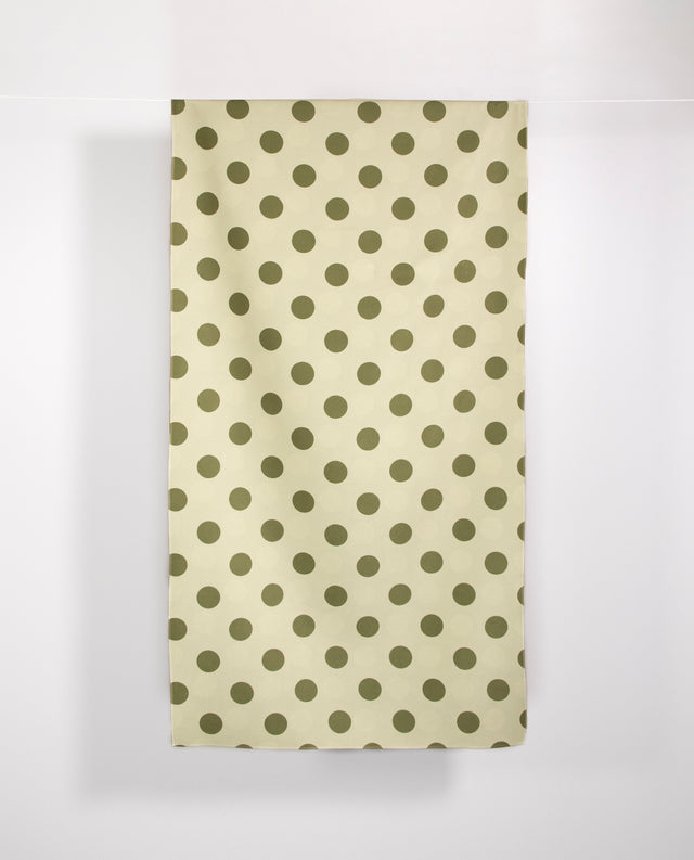 Arpe Circular Olive Green Soft Dots Collection: Microfiber Towels