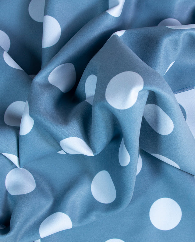Arpe Circular Steel Blue Soft Dots Collection: Microfiber Towels