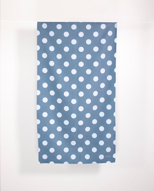 Arpe Circular Steel Blue Soft Dots Collection: Microfiber Towels