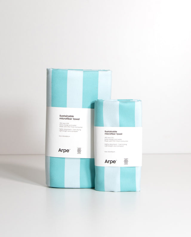Towel Stripes Aqua Blue