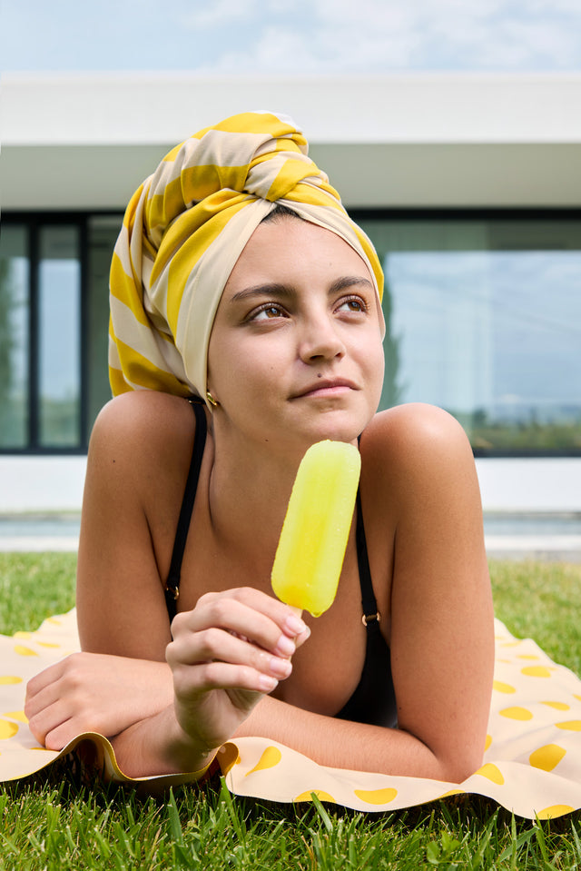 Towel Stripes Lemon Yellow