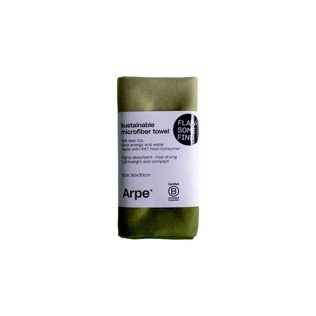 Arpe Circular Olive Green Calm Collection: Microfiber Towels