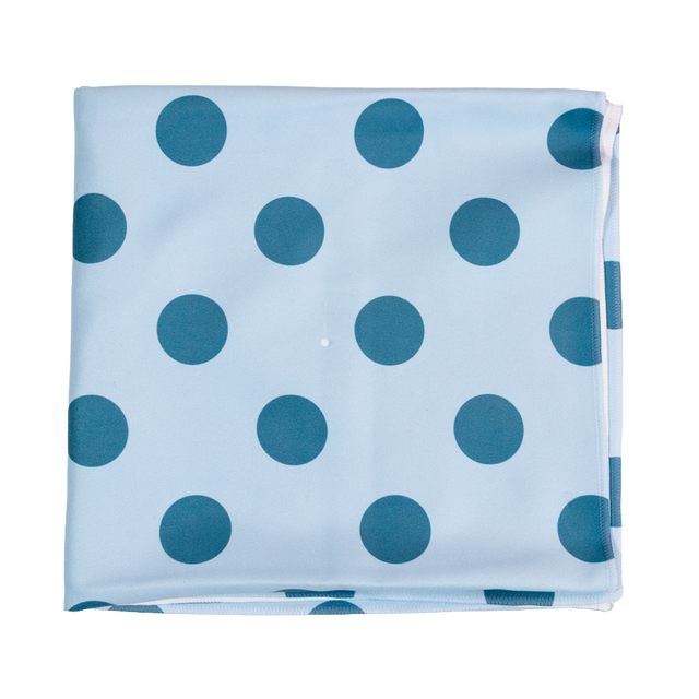 Arpe Circular Steel Blue Soft Dots Collection: Microfiber Towels
