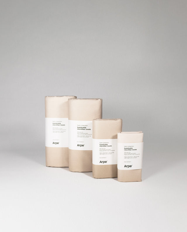 Arpe Circular Sand Cream Calm Collection: Double-Sided Microfiber Towels