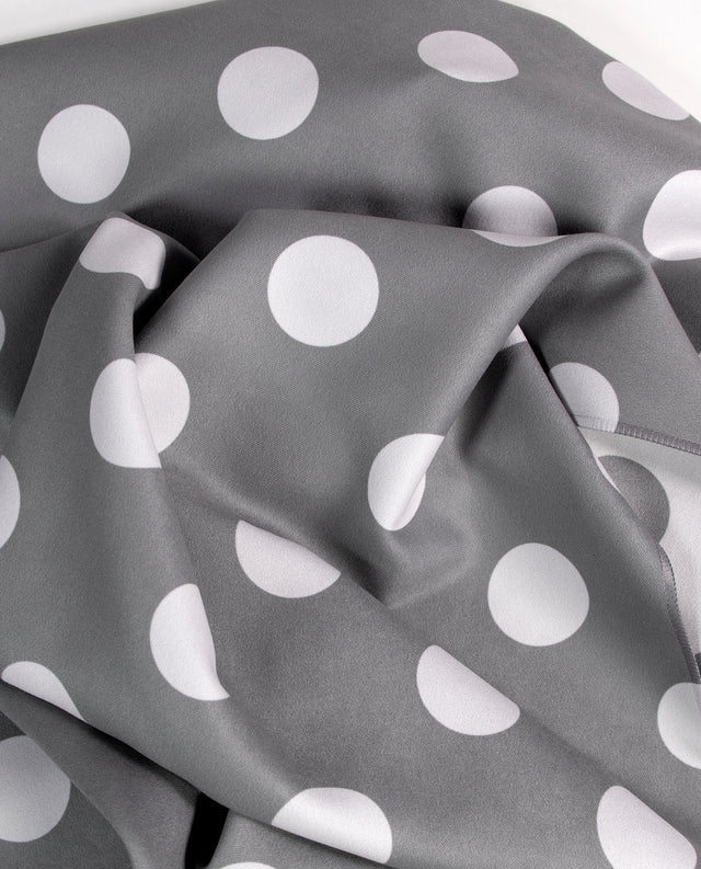 Towel Dots Charcoal Gray