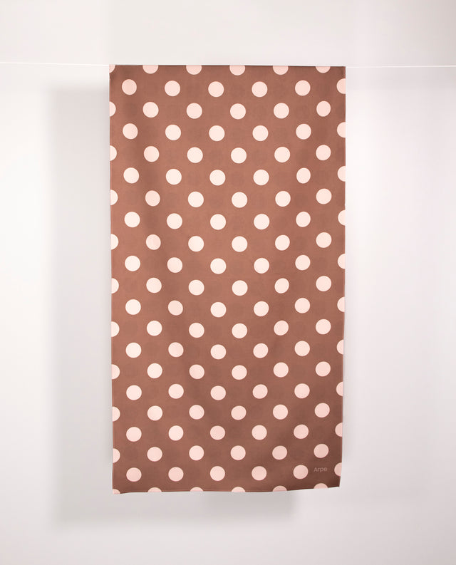 Towel Dots Chestnut Brown