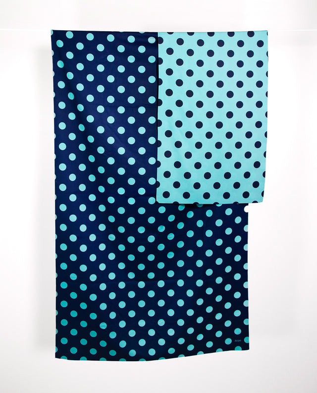 Towels Dots Ocean Blue