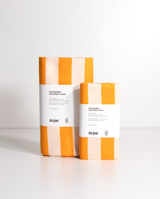 Towel Stripes Clementine Orange
