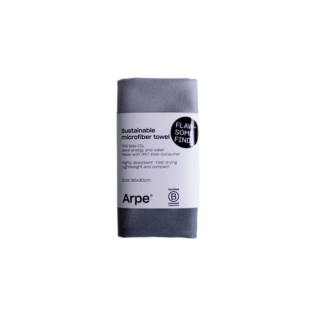 Arpe Circular Charcoal Gray Calm Collection: Microfiber Towels