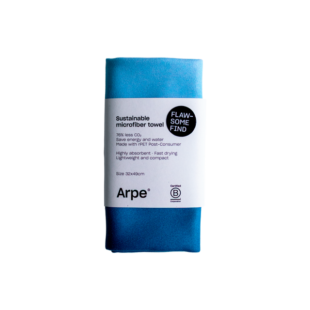 Arpe Circular Steel Blue Calm Collection: Microfiber Towels