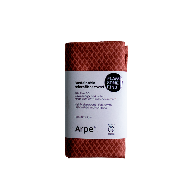 Arpe Circular Chestnut Brown Basic Collection: Microfiber Towels