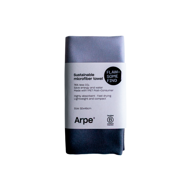 Arpe Circular Charcoal Gray Calm Collection: Microfiber Towels