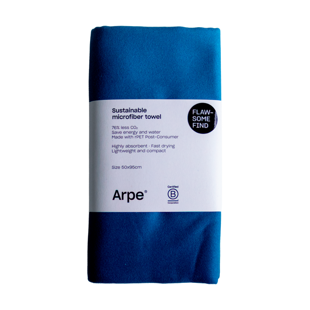 Arpe Circular Steel Blue Calm Collection: Microfiber Towels