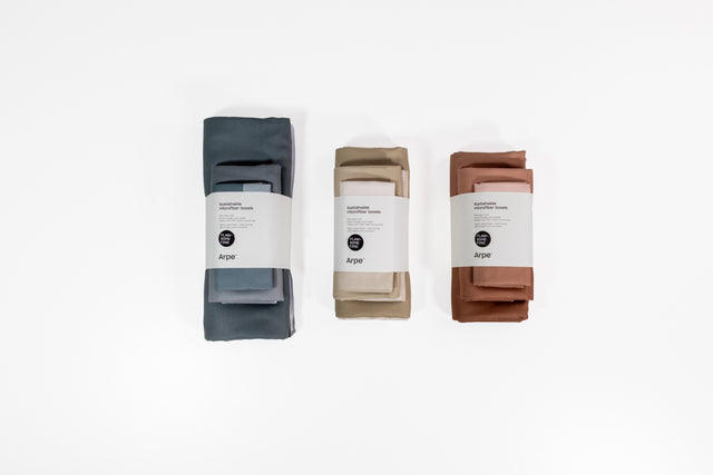 Arpe Circular Pack Calm of 3: Single-Sided Microfiber Towels
