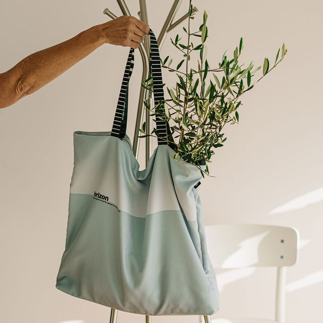 Sustainable Tote cloth Bag - Tote bolsa sostenible de tela - Horizon soft silver