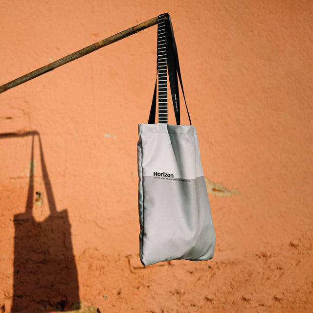 Sustainable Tote cloth Bag - Tote bolsa sostenible de tela - small Horizon soft silver
